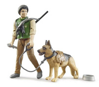  Figurină de pădurar cu un câine