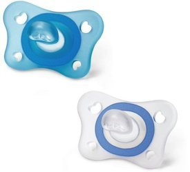 Chicco Physioforma Mini Suzetă moale din silicon 2-6m Lumi 2 buc Fata