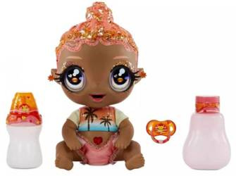 L.O.L lol Glitter Babyz Glitter Doll cu accesorii Coral Pink (Palm Trees)