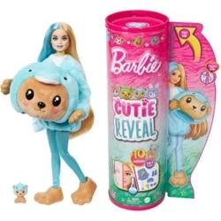 Mattel Barbie Cutie Reveal - Păpușa Barbie Teddy Bear - Delfin + Animal de companie
