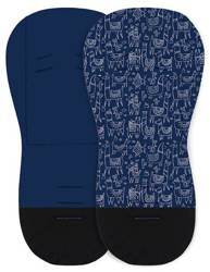 Petite&Mars Foamy Foamy Double-sided Stroller Insert Blue Lama