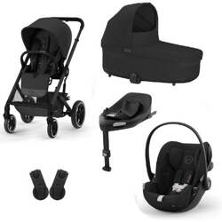 Cybex Balios S Lux Carrier pentru sugari + Cloud G I-Size 0-13kg Car Seat + G Base + adaptoare Moon Black